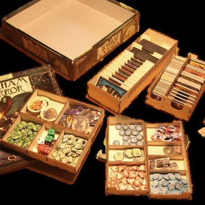 DIGITAL DXF Download file for the organiser compatible with Arkham Horror Board Game - laser cut, laser, board game, diy, self assembly
