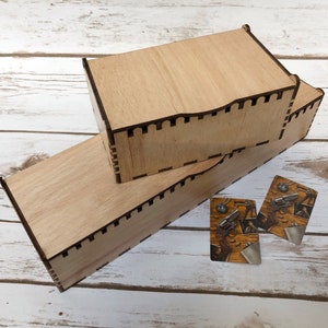 Mini Card Store - impilabili - scatole formato medio e grande per mini carte Euro - coperchio in legno o plexiglas - fai da te o assemblate!
