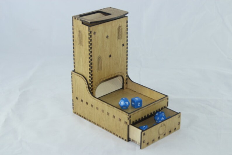 Dice Tower With Drawer Storage for Dice Boardgames RPG Dice Etsy UK