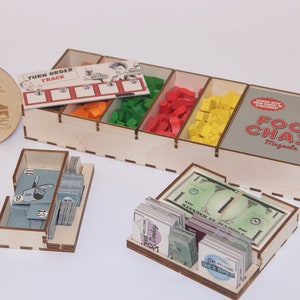 Digital DXF Download file for organiser compatible with FOOD CHAIN Magnate Board Game - laser cut,board game, diy, self assembly