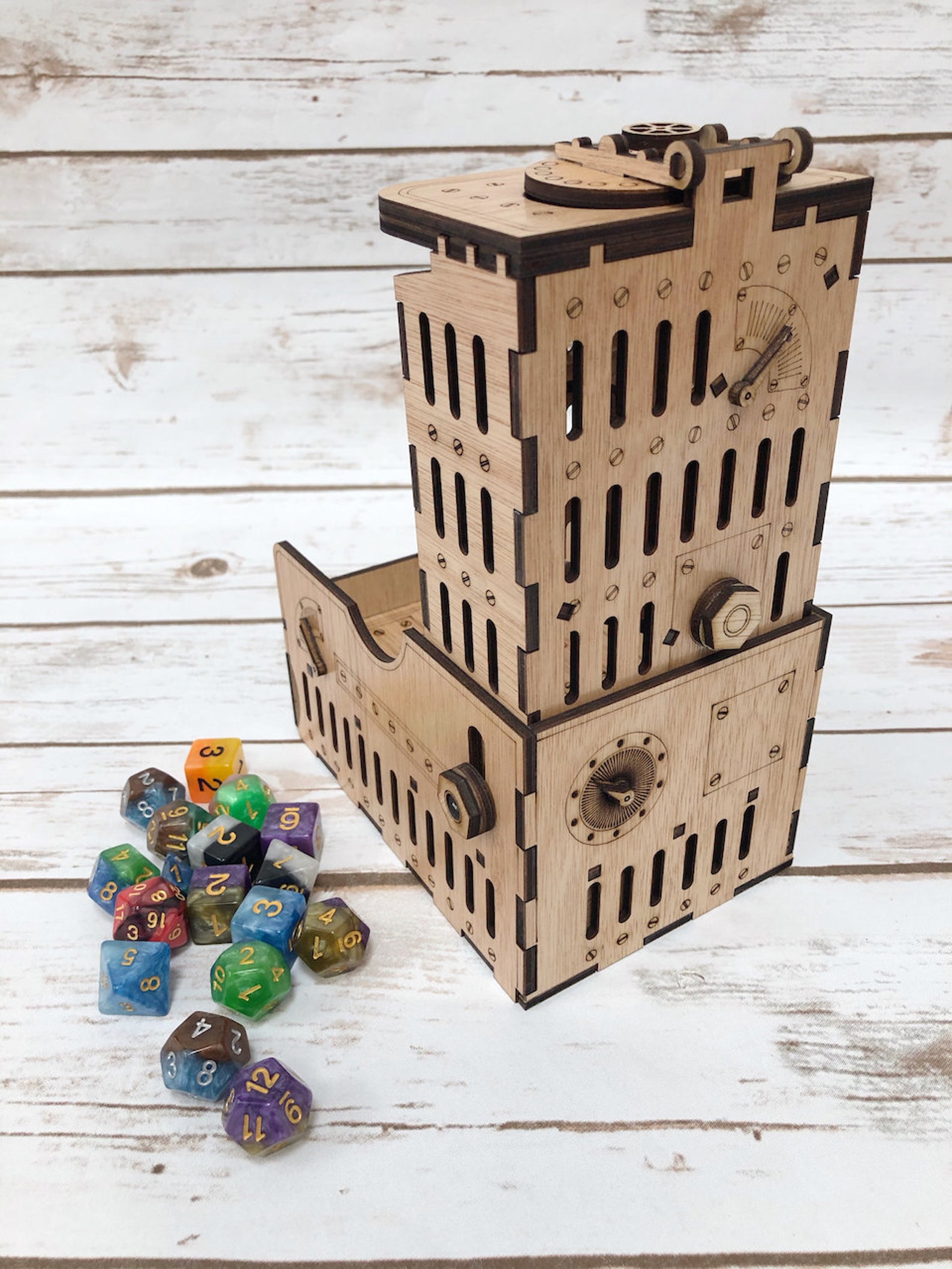 Steampunk Dice Tower Dice Games Board Games RPG Laser Cut Etsy Australia