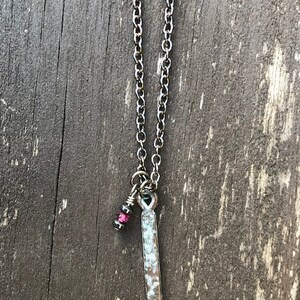 gunmetal garnet necklace #gunmetal #garnet #hematite #urbangem #urbangemjewelry #gunmetalnecklace