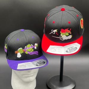 Raphael & Donatello Inspired TMNT Hat | Teenage Mutant Ninja Turtles Cap | Custom Embroidered Snapback