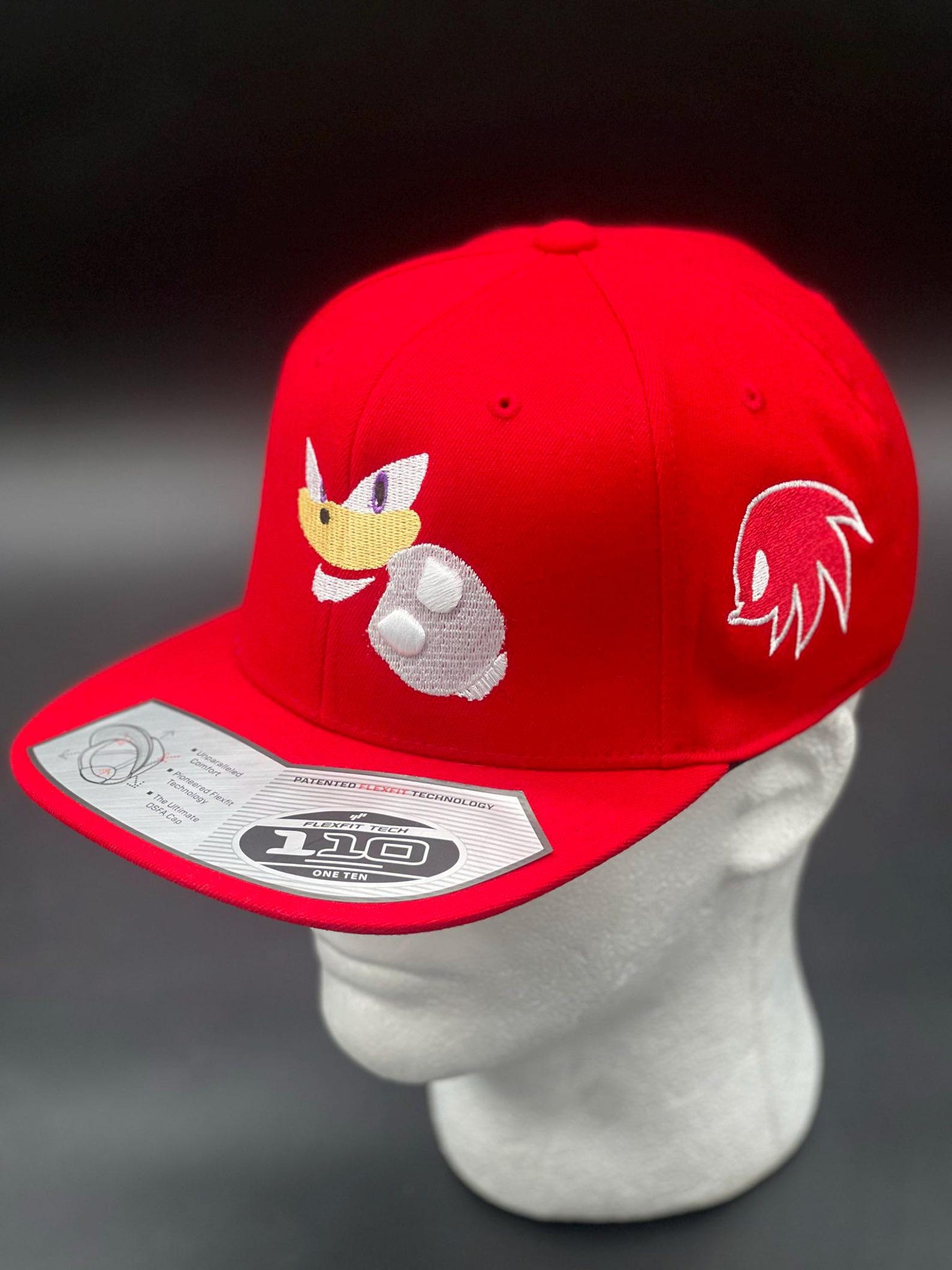 Knuckles Inspired | Custom Embroidered Snapback Hat | Retro Sega ...