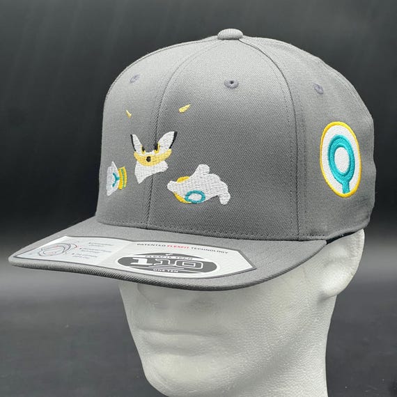 Silver the Hedgehog Inspired Embroidered Snapback Hat | Custom