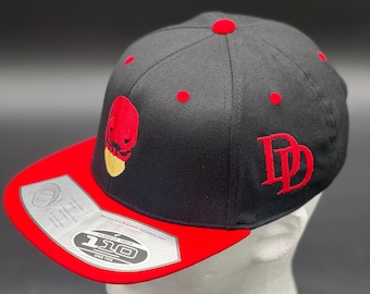 Daredevil Inspired Marvel Hat – Comic Book Fan Gift – Embroidered Logo Cap – Adjustable Fit