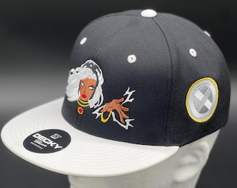 Storm Inspired Marvel Embroidered Hat | X-Men Character Cap | Custom Adjustable Snapback