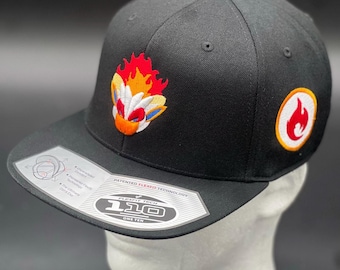 Infernape Inspired Pokémon Hat | Embroidered Snapback | Custom Adjustable Anime Cap