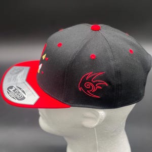Shadow the Hedgehog Inspired Embroidered Hat | Sonic Character Cap | Custom Adjustable Sega Snapback image 2