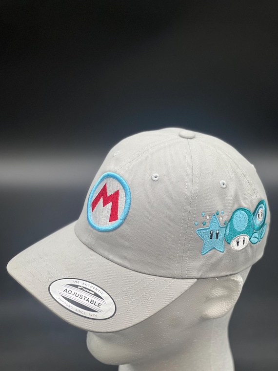 Mario Inspired Custom Embroidered Hat – Super Mario Gamer Cap With Power-ups & Villains – Retro Gaming Snapback For Nintendo Fans