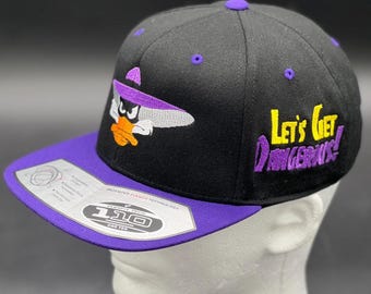 Darkwing Duck Inspired | Embroidered Snapback Hat | Retro Cartoon Streetwear | 90s Nostalgia Fans
