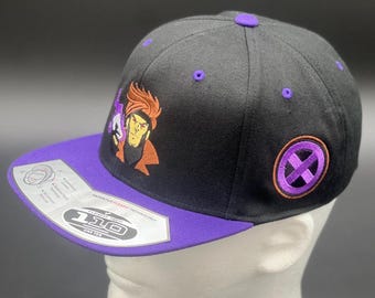Gambit Inspired Marvel Embroidered Hat | X-Men Character Cap | Custom Adjustable Snapback