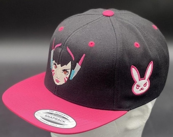 D.Va Overwatch Inspired Hat | Nerf This! Embroidered Snapback | Gamer Gift | Anime Streetwear
