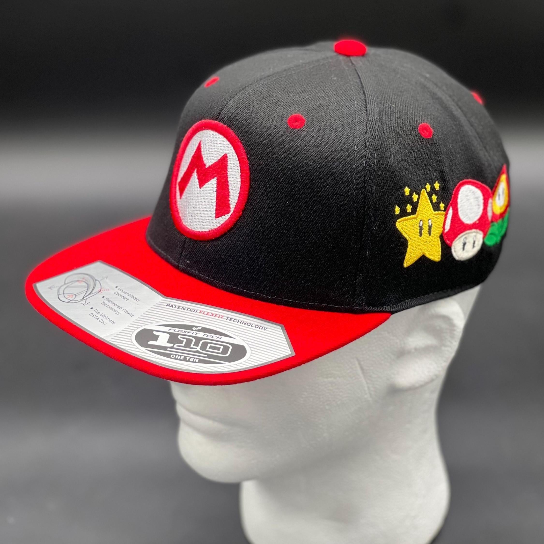 Mario Inspired Custom Embroidered Hat – Super Mario Gamer Cap With ...