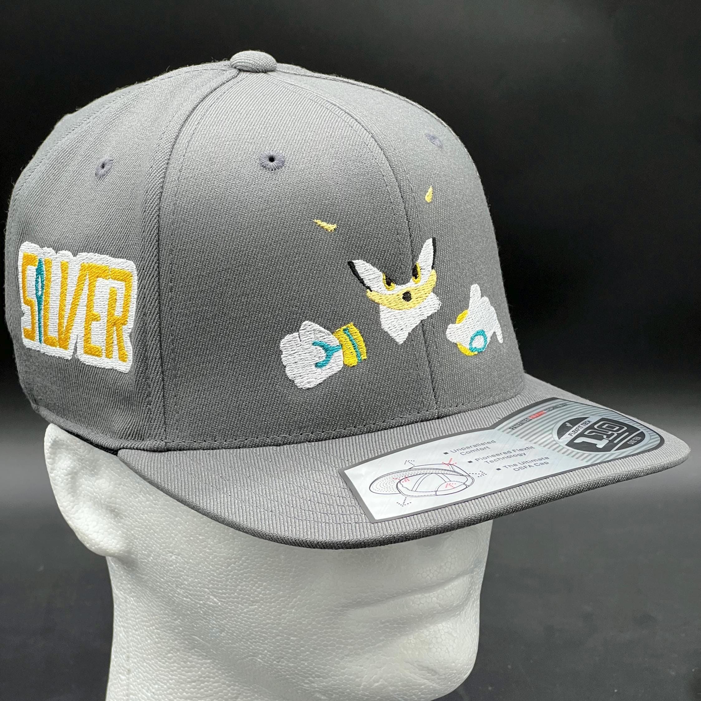 Silver the Hedgehog Inspired Embroidered Snapback Hat | Custom