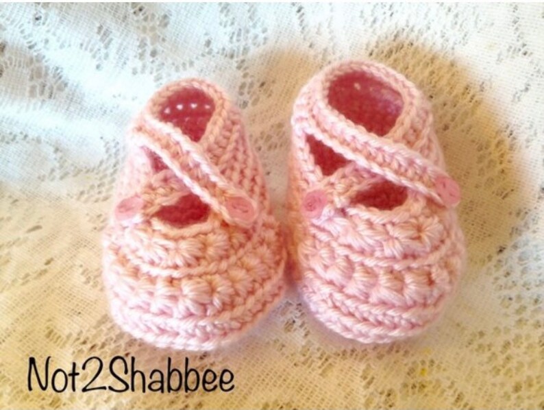 Baby Booties Mary Jane Style crochet Baby Booties Baby Etsy