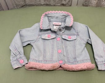 Child’s Denim Jacket. Embellished with embroidered flowers.