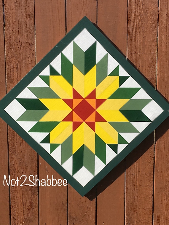 Not2shabbee Has Barn Quilts Hand Painted Sunburst Pattern Etsy