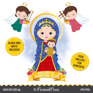 Onze Lieve Vrouw van Altijddurende Bijstand, Moeder Maria, Virgencitas, Maagd Maria, Santos, heilige clipart, Nuestra Señora del Perpetuo Socorro, Heilige Maria