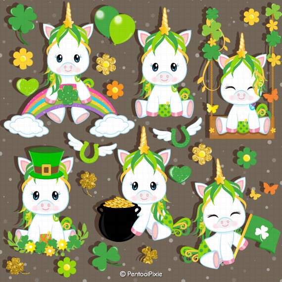 Download St Patricks day clipart St Patricks clipart Baby Unicorn ...