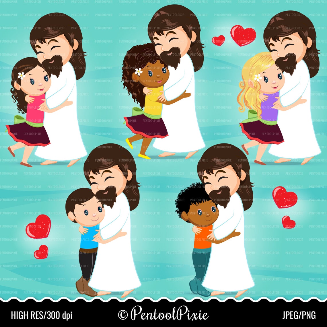 Jesus Clipart Jesus Loves Children Jesus Loves Me Jesus - Etsy UK
