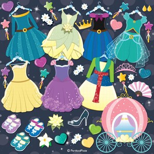 Princess Clipart, Costume party, Princess costumes, Princess dresses - PART 2