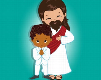 Jesus clipart, Jesus Christ, First communion clipart, African American, Communion, Religious, Sunday school clipart