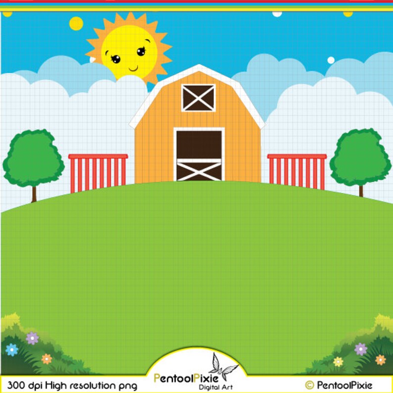 Bauernhof Tiere Clipart Bauernhof Tiere Scheune Schafe | Etsy