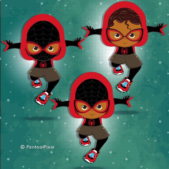 Imagenes Predisenadas Afroamericanas Spiderman Imagenes Etsy