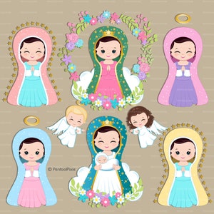 Virgen de guadalupe, Mother Mary clipart, Virgencitas, Virgin Mary, Religious clipart