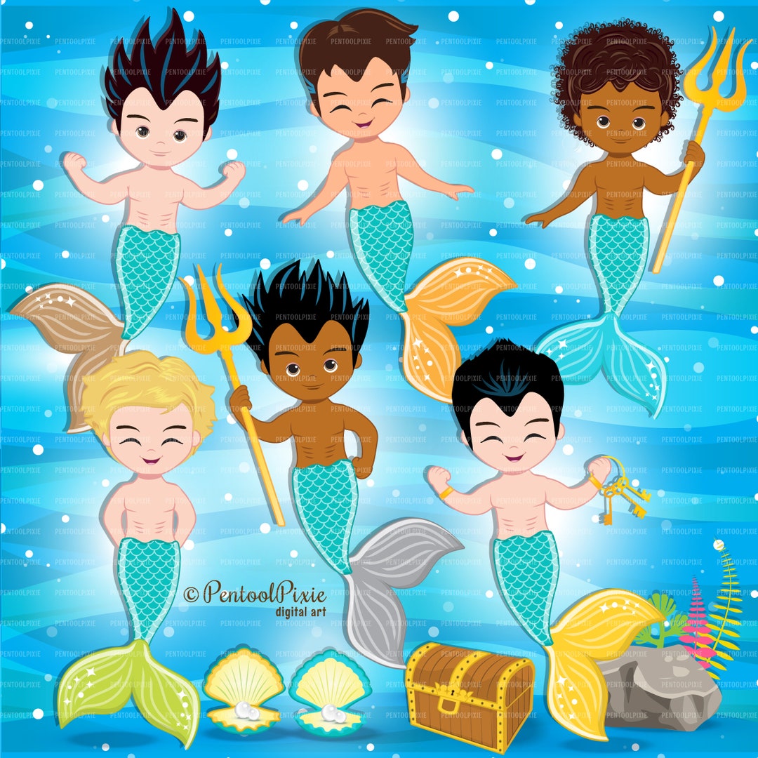 Merman, Merman Clipart, African Mermen, Merman Prince, Merman Grafiken ...