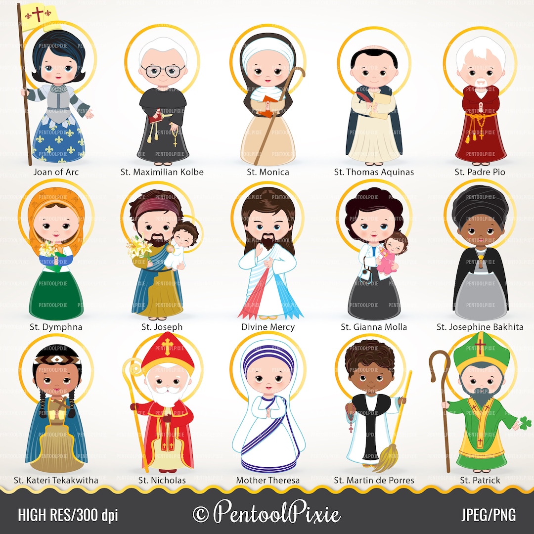 Saints Clipart, PART 1, Cute Saints, Jesus Clipart, Catholic Images ...