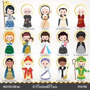 Saints clipart, PART 1, cute saints, Jesus clipart, Catholic images, Religious,Sunday school clipart