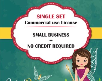 PentoolPixie Commercial use License - No Credit Required- SMALL BUSINESS - for Single clipart set