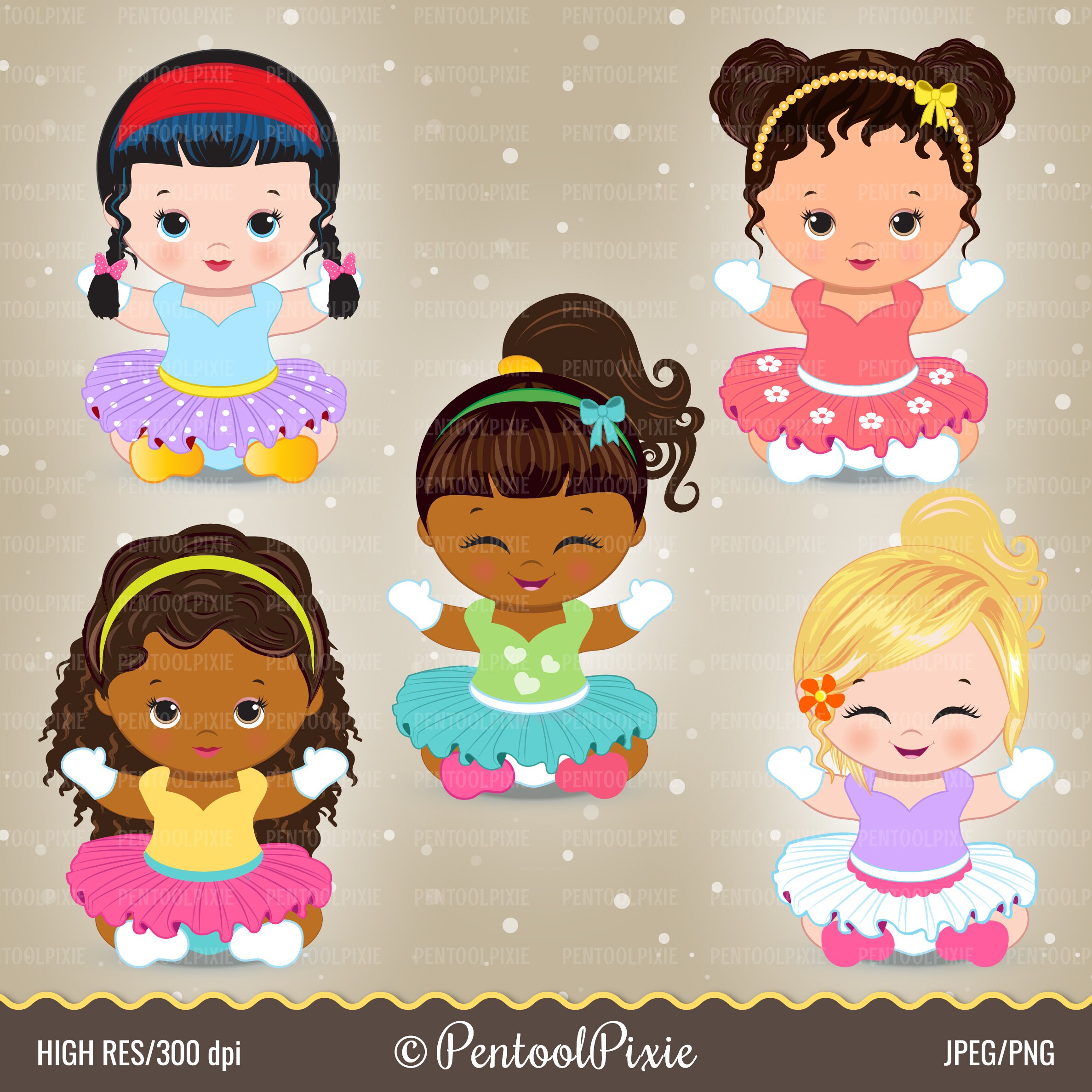 Baby Girl Clipart Baby Shower Cute Baby Girls African - Etsy India