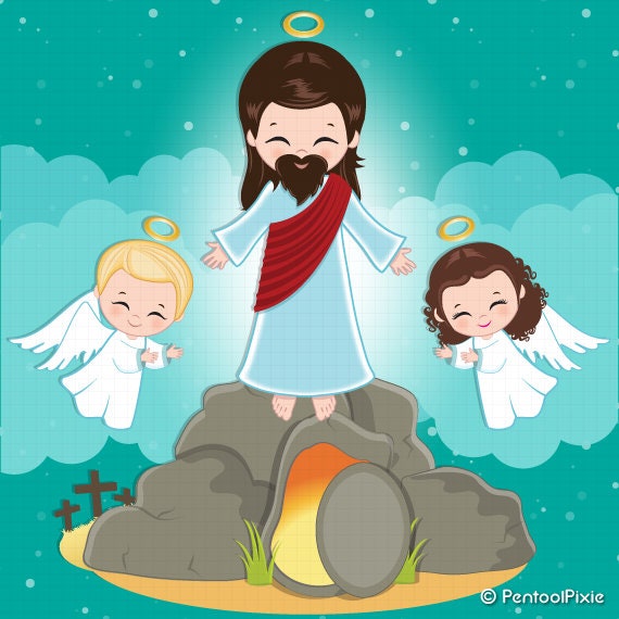 Jesus Resurrection clipart Christianity clipart Easter | Etsy
