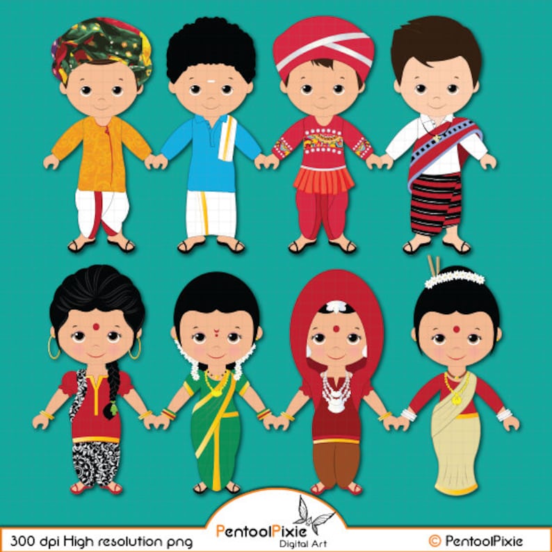 Children of India Sale SALE% OFF Max 69% OFF clipart Kids Ethnic Unity