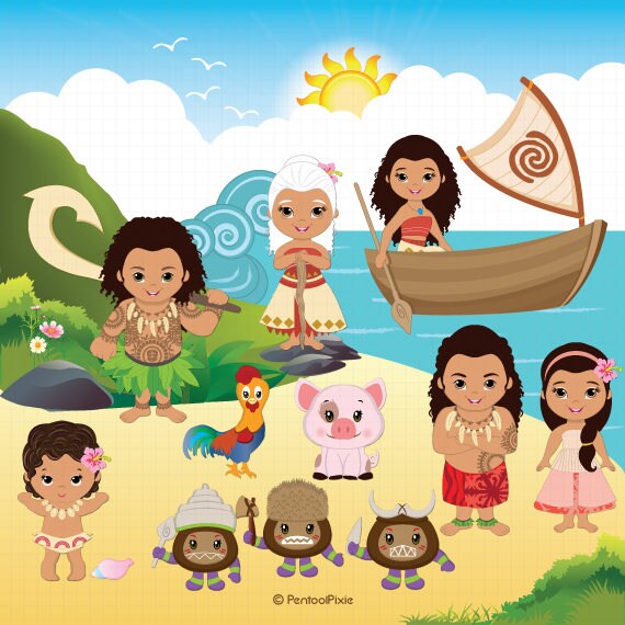Moana Clipart Polynesian Princess Clipart Fairytale Clipart Etsy Moana Clipart Polynesian Princess Clipart Fairytale Clipart Etsy
