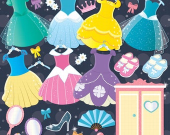 Princess Clipart, Costume party, Princess costumes, Princess dresses - PART 1