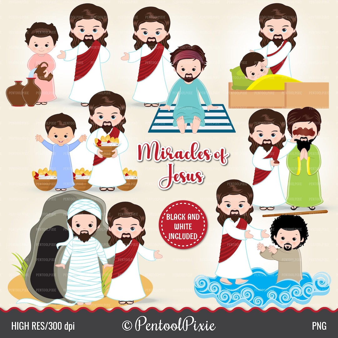 Miracles of Jesus Clipart, Jesus Miracles, Christianity, Jesus Clipart ...