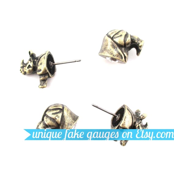 Rhinoceros shaped shop earrings
