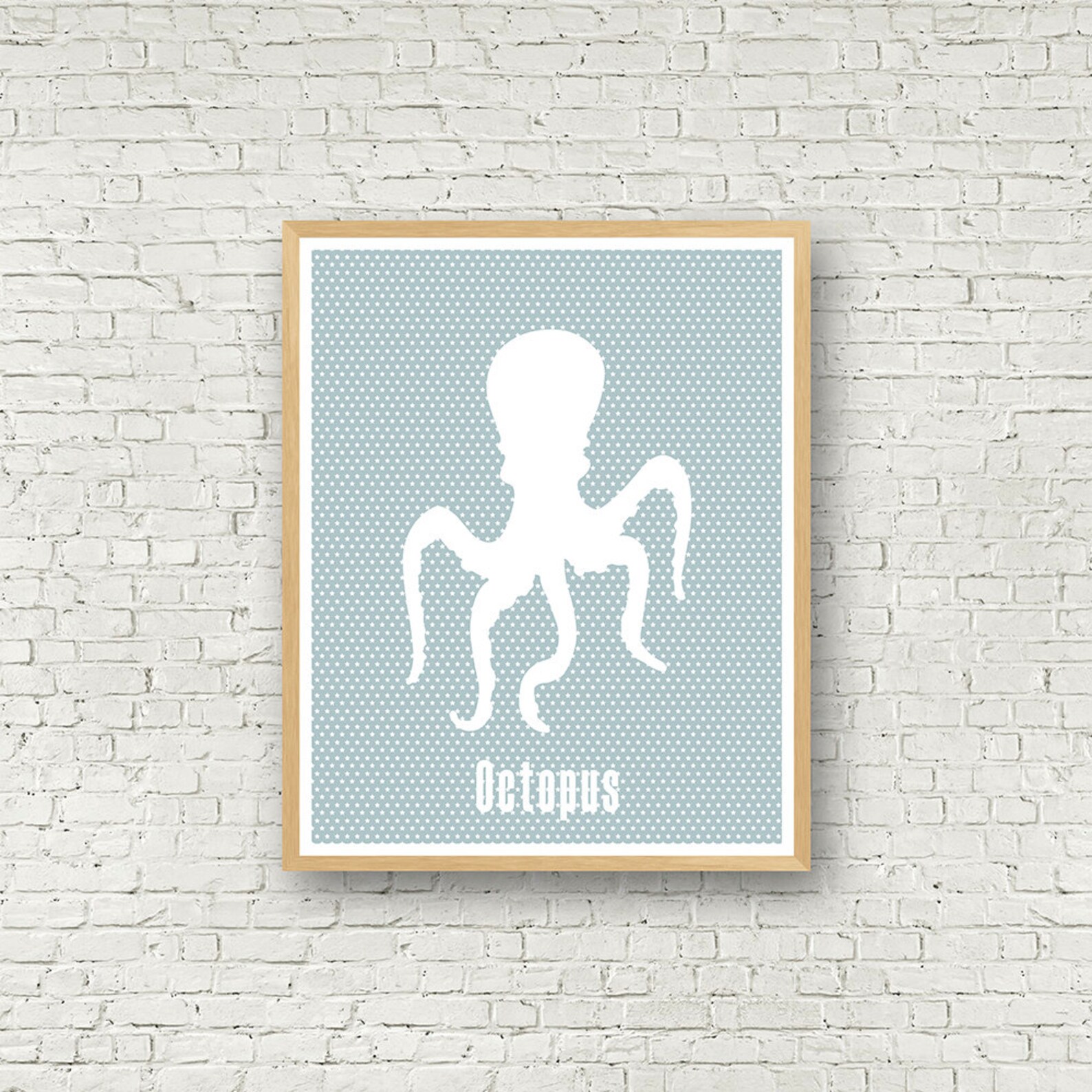 Octopus nursery wall art animal wall decor animal wall art Etsy
