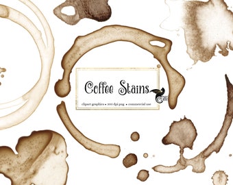 Download Coffee Stain Clipart With Photos Etsy