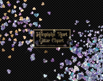 Rainbow Glitter Heart Etsy