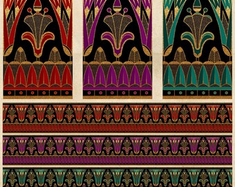 Egyptian Art Deco Etsy