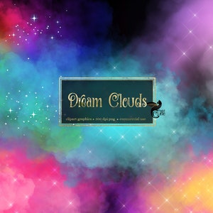 Traum Wolken Clipart, verträumte wunderliche magische Fantasy Wolke Clip Art Png Overlays, Nebel Rauch Clipart, Fotografie digitaler sofortiger Download