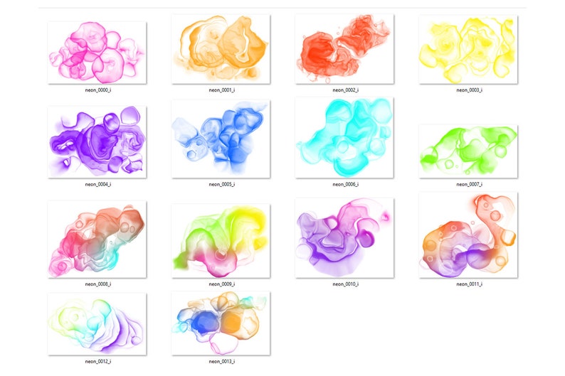 Neon Alcohol Ink Overlays, Vibrant PNG Clip Art (digital Download) - Etsy
