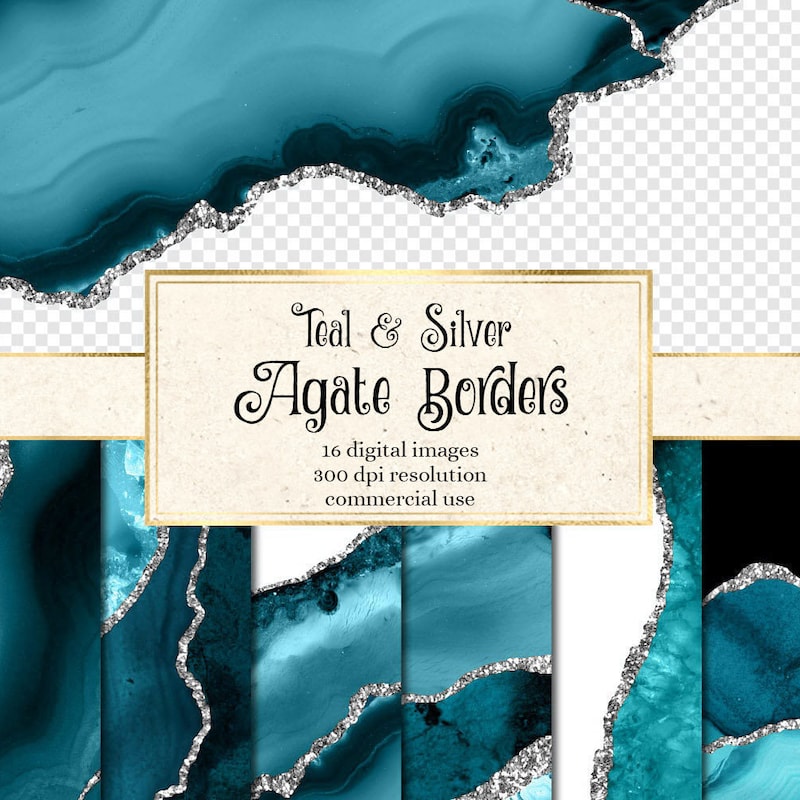 Turquoise Border - Etsy