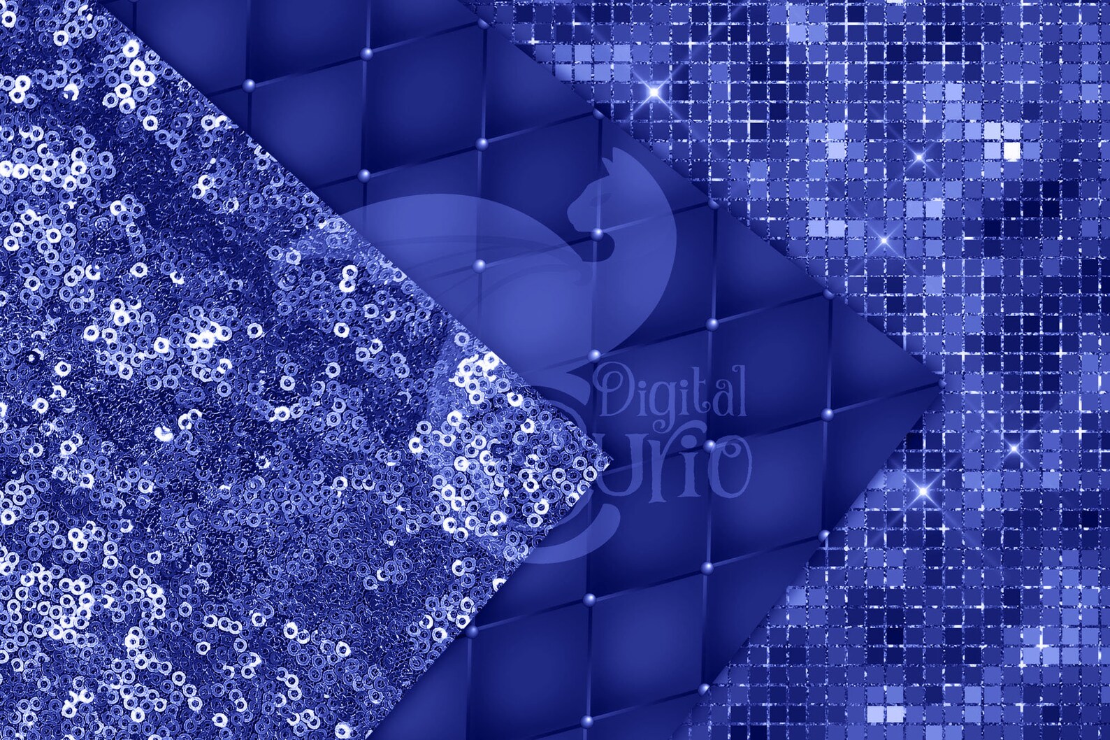 Luxury Sapphire Digital Paper Seamless Metallic Blue Etsy