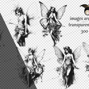 Vintage Fairy Clipart – Fantasy Graphics for Junk Journals (PNG ...